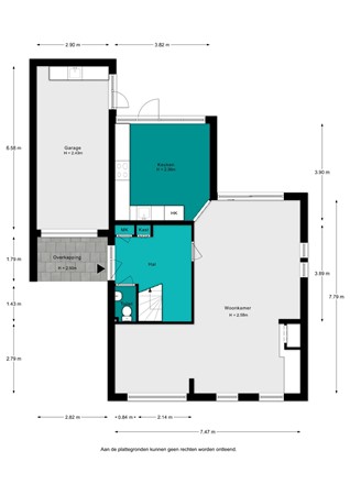 Plattegrond - Kuringen 19, 4761 VB Zevenbergen - Kuringen 19 - Begane grond - 2D.jpg